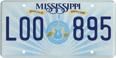 MS license plate LOO895
