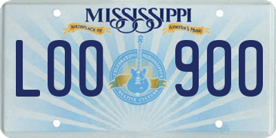MS license plate LOO900