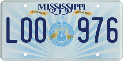 MS license plate LOO976