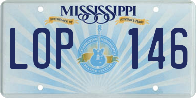 MS license plate LOP146