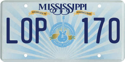 MS license plate LOP170