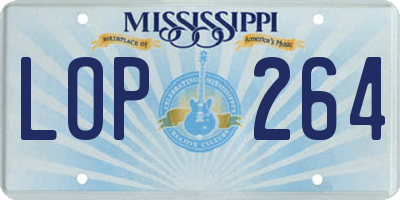 MS license plate LOP264