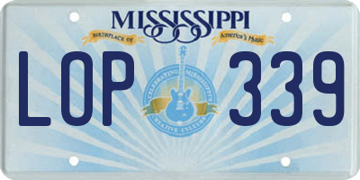 MS license plate LOP339