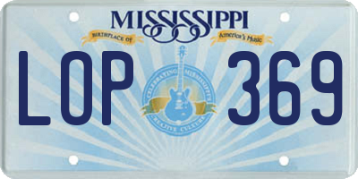 MS license plate LOP369