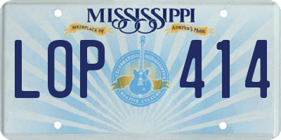 MS license plate LOP414