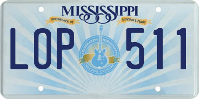 MS license plate LOP511