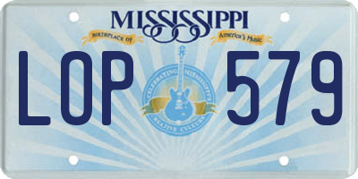 MS license plate LOP579