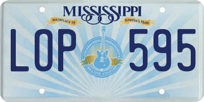 MS license plate LOP595