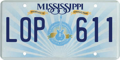 MS license plate LOP611