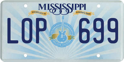 MS license plate LOP699