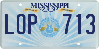 MS license plate LOP713