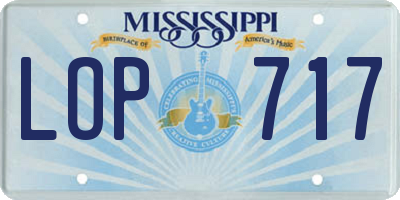 MS license plate LOP717