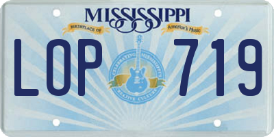 MS license plate LOP719