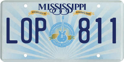 MS license plate LOP811