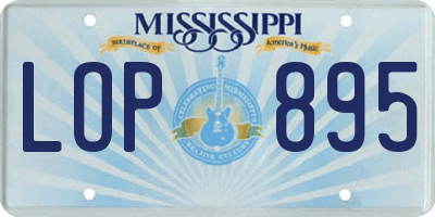 MS license plate LOP895