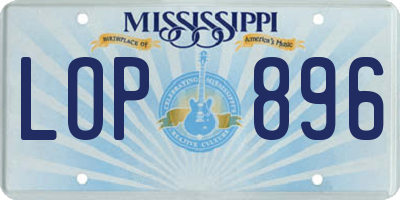 MS license plate LOP896