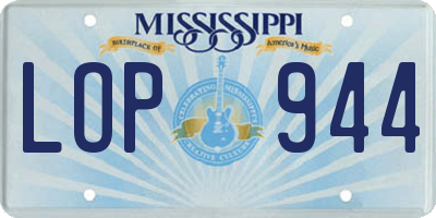 MS license plate LOP944