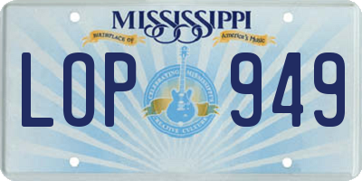 MS license plate LOP949