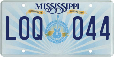 MS license plate LOQ044