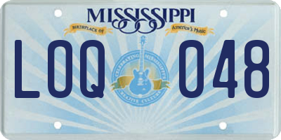 MS license plate LOQ048