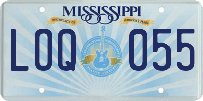 MS license plate LOQ055