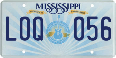 MS license plate LOQ056