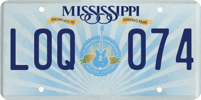 MS license plate LOQ074