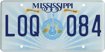 MS license plate LOQ084