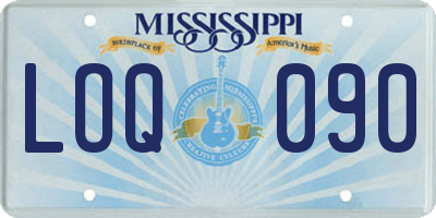 MS license plate LOQ090