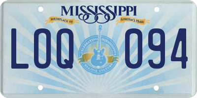 MS license plate LOQ094