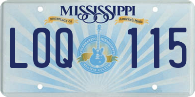 MS license plate LOQ115