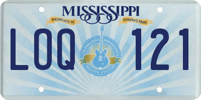 MS license plate LOQ121