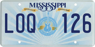 MS license plate LOQ126