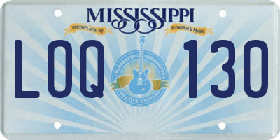 MS license plate LOQ130