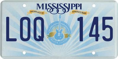 MS license plate LOQ145
