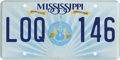 MS license plate LOQ146