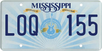 MS license plate LOQ155