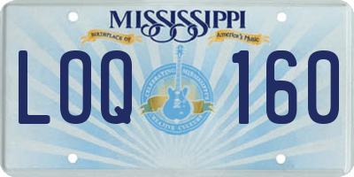 MS license plate LOQ160