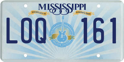 MS license plate LOQ161