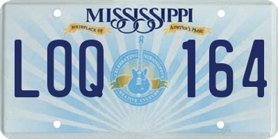 MS license plate LOQ164
