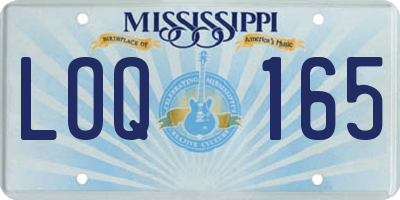 MS license plate LOQ165