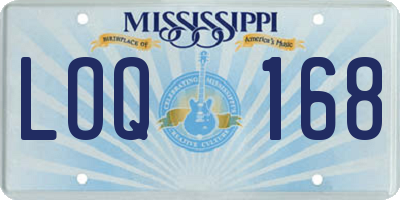 MS license plate LOQ168