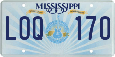MS license plate LOQ170