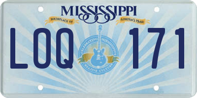 MS license plate LOQ171