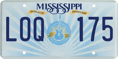 MS license plate LOQ175