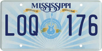 MS license plate LOQ176