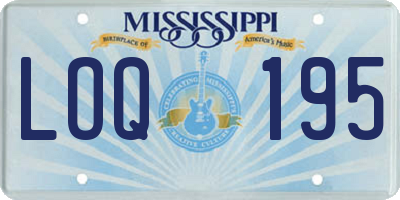MS license plate LOQ195