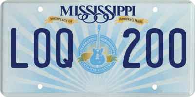 MS license plate LOQ200