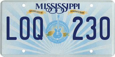 MS license plate LOQ230
