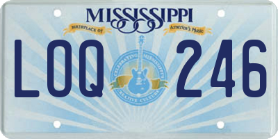 MS license plate LOQ246